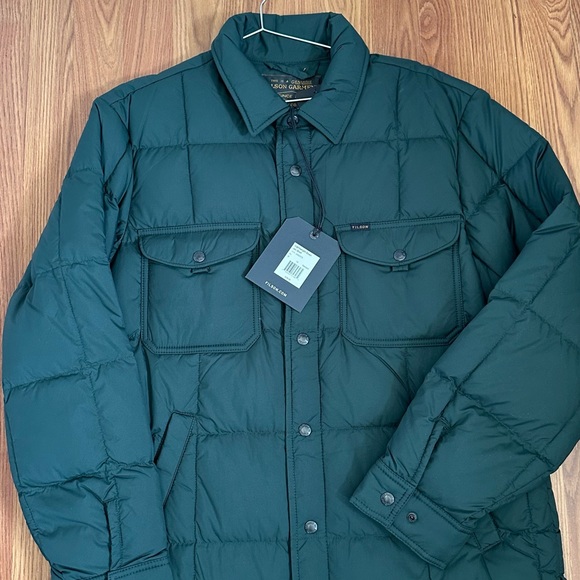 Filson Lightweight Down Jac-Shirt Fir Medium BNWT - Picture 5 of 6